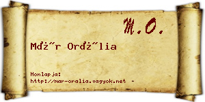 Már Orália névjegykártya